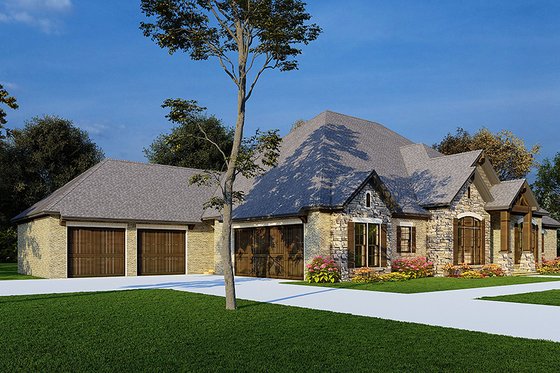 Exterior - Other Elevation for European House Plan #923-270 - 5 bed, 3.5 bath
