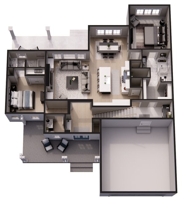 Farmhouse Floor Plan - Main Floor Plan #51-1418