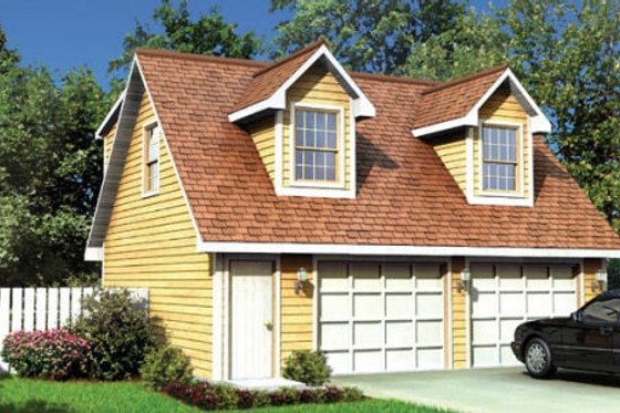 Exterior - Front Elevation for Colonial House Plan #312-752 - 1 bed, 1 bath