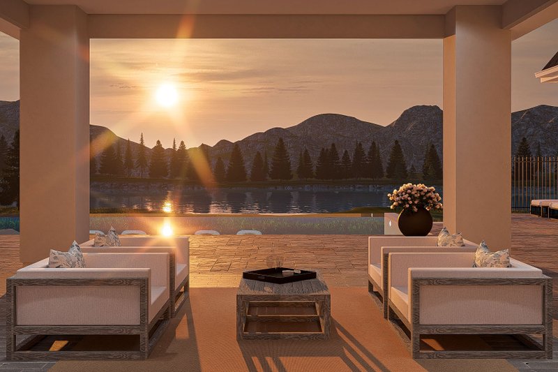 Dream House Plan - Exterior - Outdoor Living for Modern House Plan #455-393 - 5 bed, 4 bath