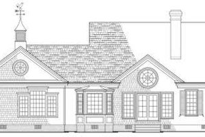 Exterior - Rear Elevation for Country House Plan #137-154 - 3 bed, 2 bath