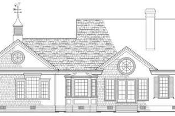 Exterior - Rear Elevation for Country House Plan #137-154 - 3 bed, 2 bath