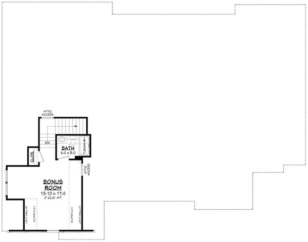 European Floor Plan - Upper Floor Plan #430-103