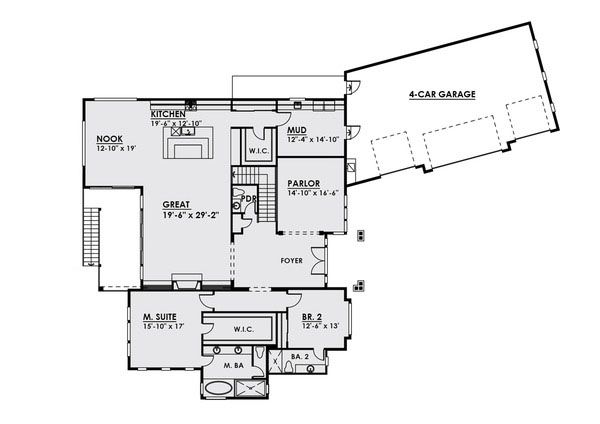 Home Plan - Traditional Floor Plan - Main Floor Plan #1066-23