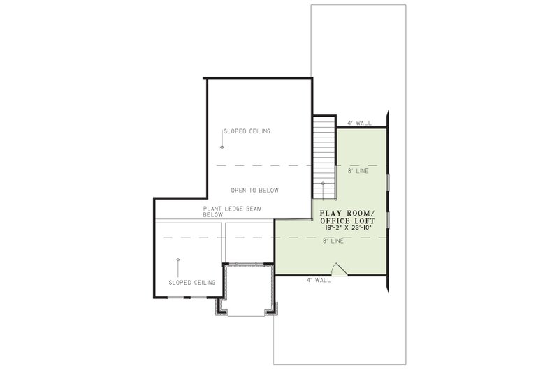 Home Plan - Floor Plan - Upper Floor for European House Plan #17-2922 - 3 bed, 2 bath