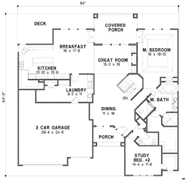 Floor Plan - Main Floor Plan #67-877