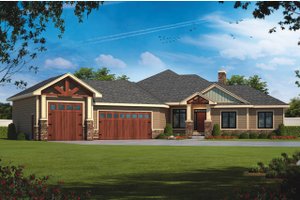 House Blueprint - Craftsman Exterior - Front Elevation Plan #20-2577