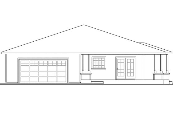 Exterior - Other Elevation for Cabin House Plan #124-854 - 3 bed, 2 bath