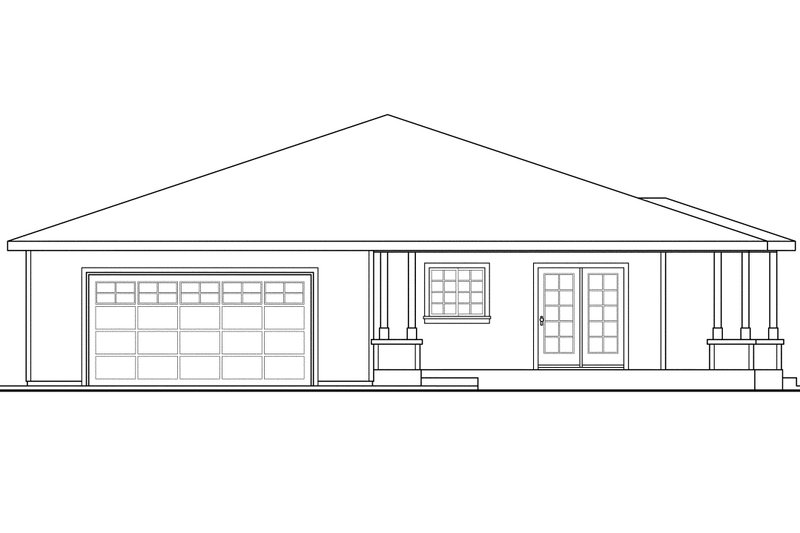 Architectural House Design - Exterior - Other Elevation for Cabin House Plan #124-854 - 3 bed, 2 bath