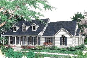 Southern Exterior - Front Elevation Plan #406-175