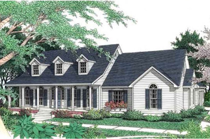 Dream House Plan - Southern Exterior - Front Elevation Plan #406-175