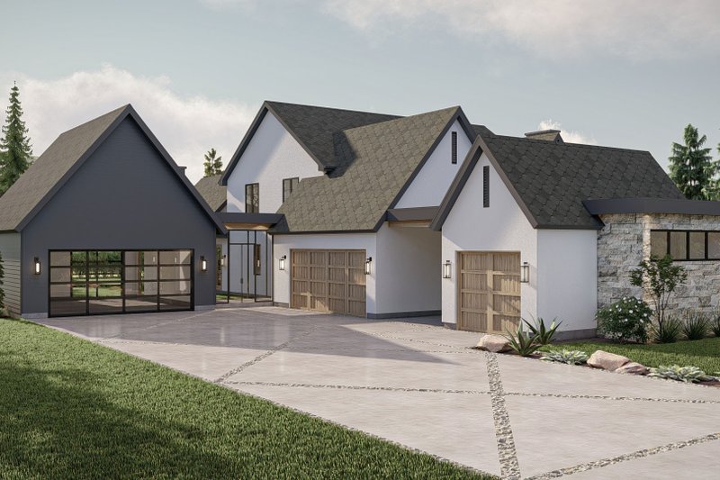 House Design - Exterior - Other Elevation 1 for Modern House Plan #455-520 - 5 bed, 4.5 bath