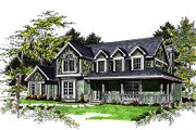 Country Style House Plan - 4 Beds 2.5 Baths 2491 Sq/Ft Plan #70-398 