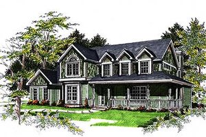 Country Exterior - Front Elevation Plan #70-398