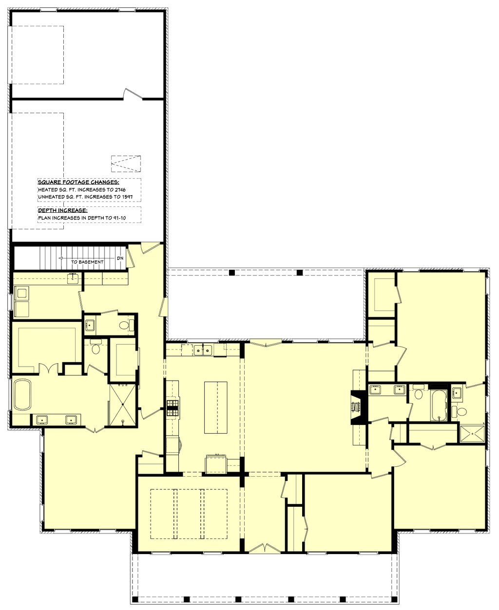 Farmhouse Style House Plan - 4 Beds 3.5 Baths 2720 Sq/Ft Plan #430-276 ...