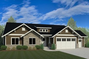 Ranch Exterior - Front Elevation Plan #920-97