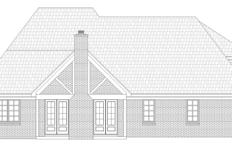 House Plan Design - Exterior - Rear Elevation for Southern House Plan #932-340 - 5 bed, 3.5 bath