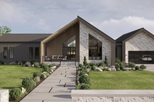 House Blueprint - Beach Exterior - Front Elevation Plan #455-701