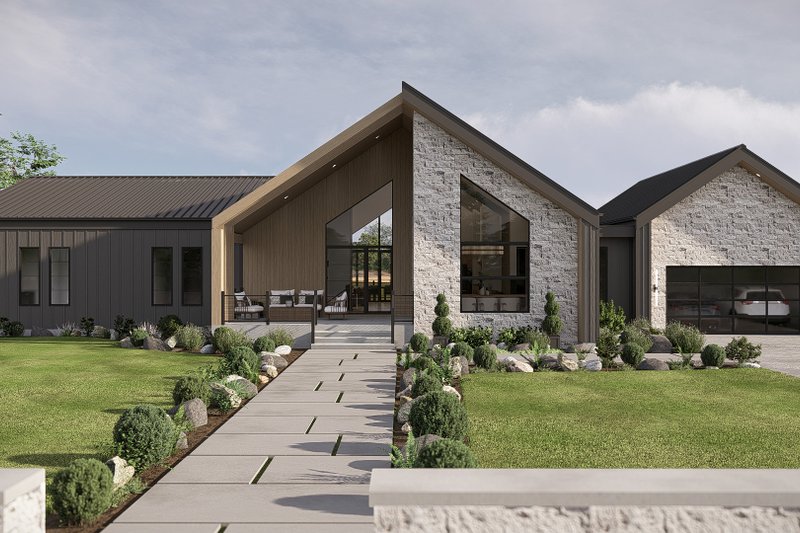 House Blueprint - Beach Exterior - Front Elevation Plan #455-701