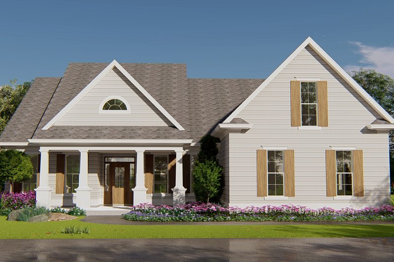 Architectural House Design - Traditional Exterior - Front Elevation Plan #54-397