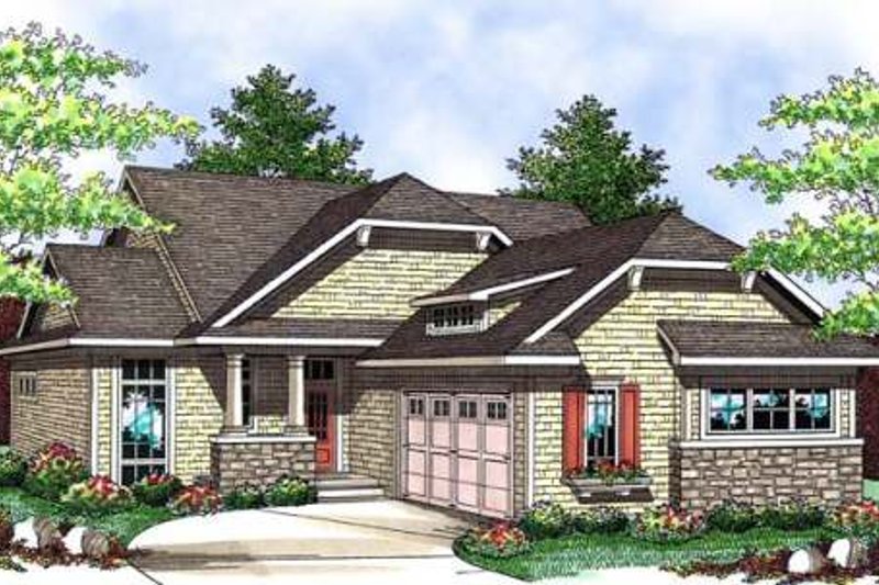 Home Plan - Bungalow Exterior - Front Elevation Plan #70-904