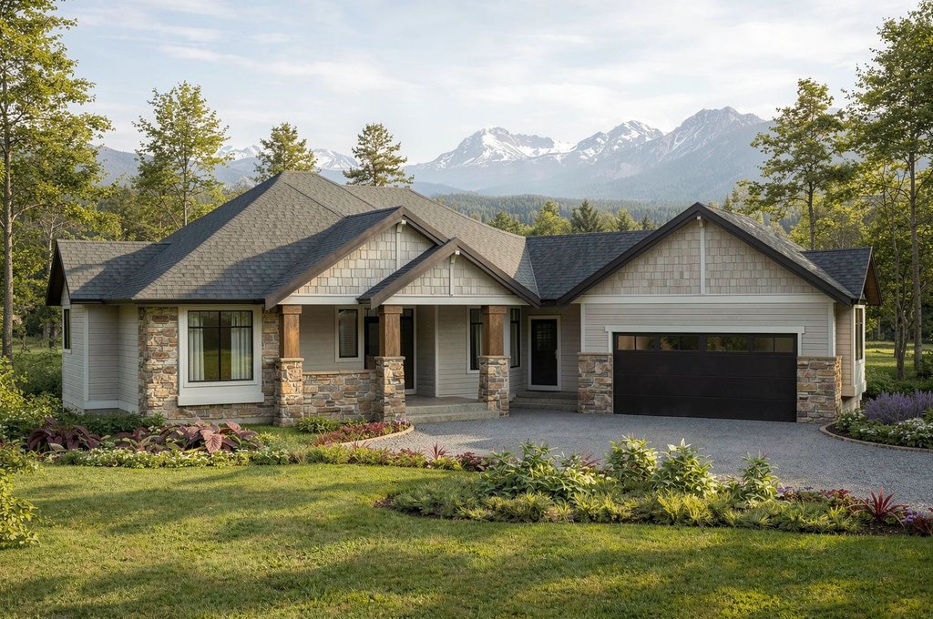 Exterior - Front Elevation 2 for Craftsman House Plan #1100-94 - 2 bed, 2 bath