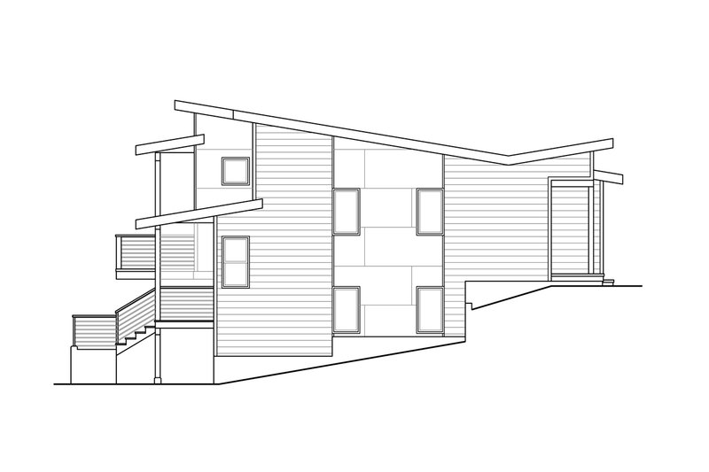 House Plan Design - Exterior - Other Elevation 1 for Modern House Plan #124-1292 - 6 bed, 4 bath