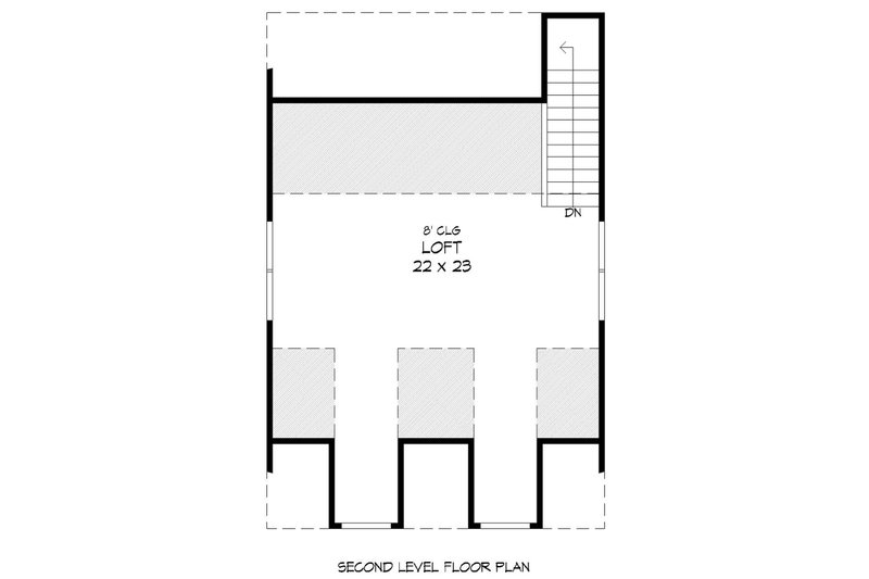House Blueprint - Floor Plan - Upper Floor for Country House Plan #932-244, 0 bath