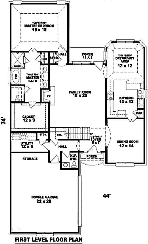 Floor Plan - Main Floor for European House Plan #81-13747 - 3 bed, 2.5 bath