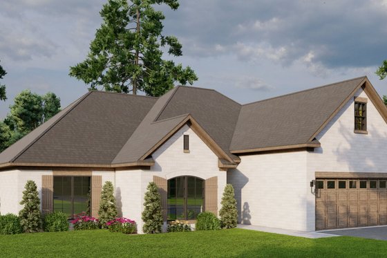 Exterior - Front Elevation 3 for Traditional House Plan #923-37 - 4 bed, 3 bath