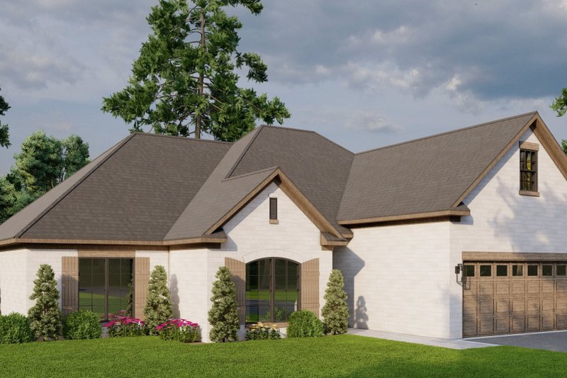 Architectural House Design - Exterior - Front Elevation 3 for Traditional House Plan #923-37 - 4 bed, 3 bath