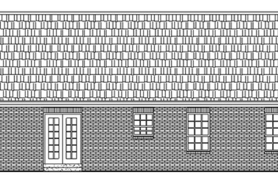 Exterior - Rear Elevation for Ranch House Plan #21-113 - 3 bed, 2.5 bath