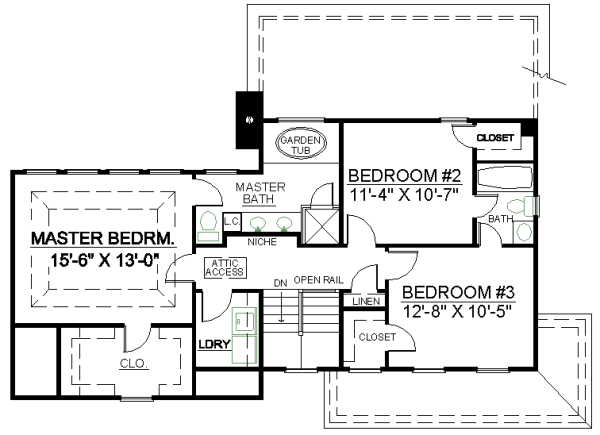 House Plan Design - European Floor Plan - Upper Floor Plan #119-273