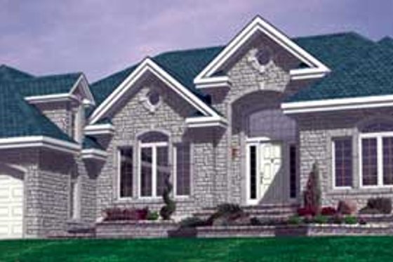 Exterior - Front Elevation for European House Plan #138-303 - 3 bed, 2.5 bath