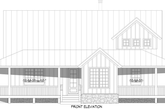 Exterior - Other Elevation 2 for Southern House Plan #932-790 - 3 bed, 2.5 bath
