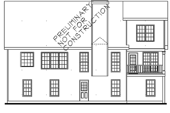 Exterior - Rear Elevation for Country House Plan #927-585 - 3 bed, 2 bath