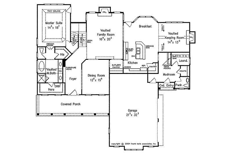 Home Plan - Floor Plan - Main Floor for Country House Plan #927-316 - 4 bed, 3.5 bath