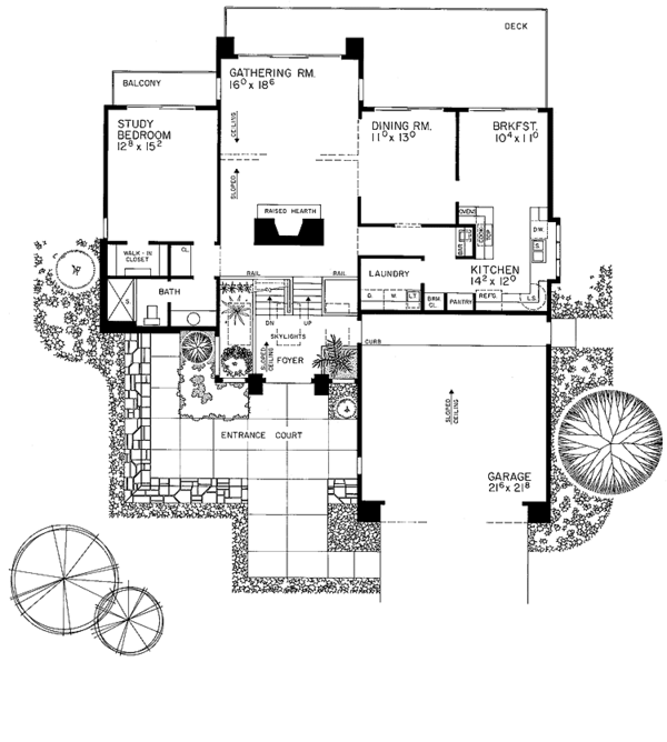 Architectural House Design - Contemporary Floor Plan - Main Floor Plan #72-767