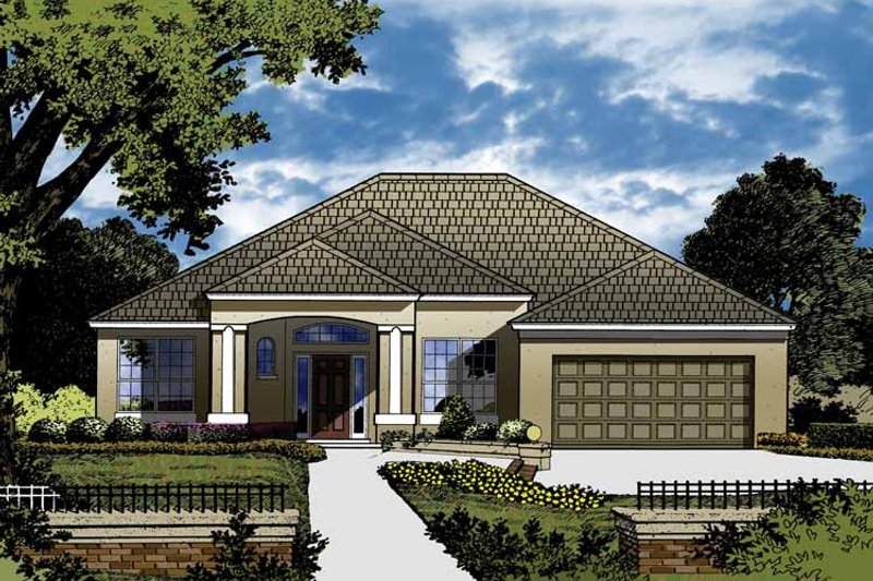 Home Plan - European Exterior - Front Elevation Plan #1015-40
