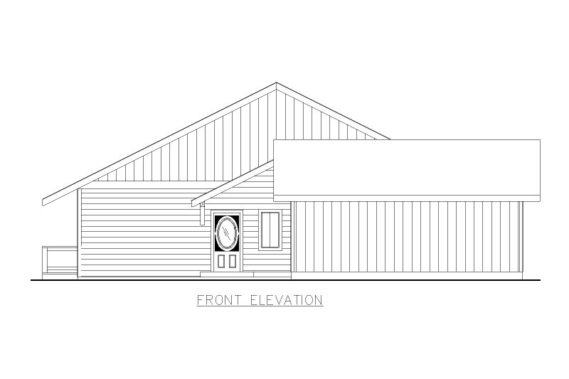 Architectural House Design - Exterior - Front Elevation 3 for Contemporary House Plan #117-1043 - 3 bed, 2 bath