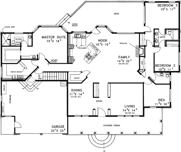 Dream House Plan - Country Floor Plan - Main Floor Plan #60-813