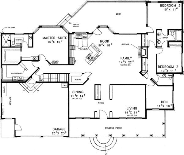 House Plan Design - Country Floor Plan - Main Floor Plan #60-813