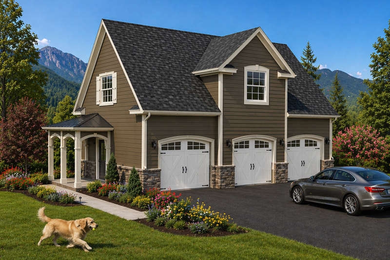 Dream House Plan - Exterior - Front Elevation 2 for Country House Plan #1115-17 - 2 bed, 1 bath