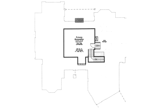 Floor Plan - Other Floor for European House Plan #310-324 - 4 bed, 3.5 bath