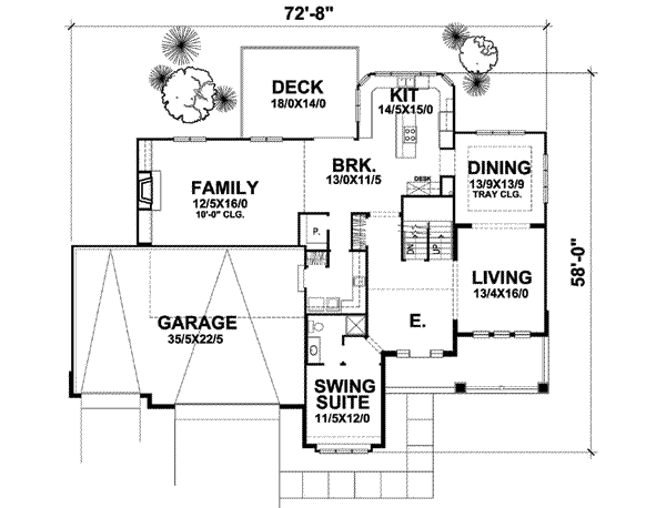 Bungalow Floor Plan - Main Floor Plan #50-275