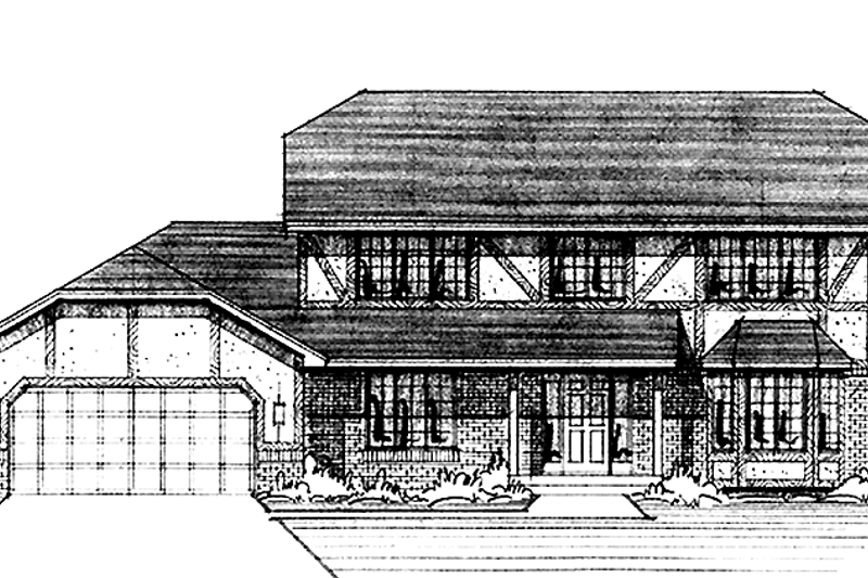 House Design - Tudor Exterior - Front Elevation Plan #51-721