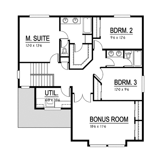 House Plan Design - Contemporary Floor Plan - Upper Floor Plan #569-15