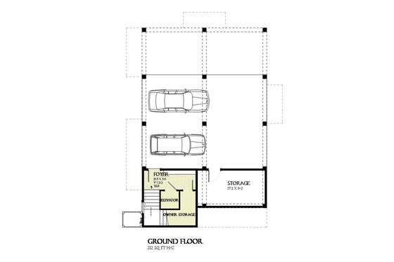 Floor Plan - Lower Floor for Beach House Plan #901-118 - 4 bed, 2.5 bath