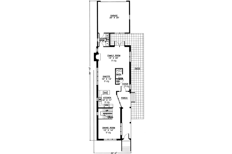 Home Plan - Floor Plan - Main Floor for Country House Plan #978-5 - 3 bed, 2.5 bath