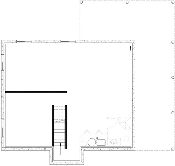 House Plan Design - Floor Plan - Lower Floor for Contemporary House Plan #23-2037 - 3 bed, 2 bath